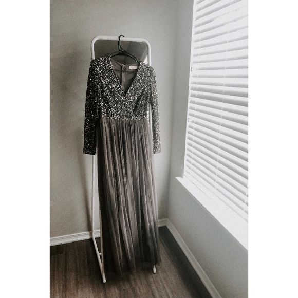 ASOS Maya Petite Charcoal Maxi Dress - Picture 2 of 5